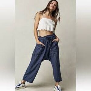 NWOT FREE PEOPLE RUNYON OVERSIZED STRIPE PANTS | SMALL